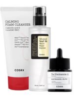 Cosrx Acne & Pore Care Set Centella Foam Calming Cleanser Power Essence 96 Niacinamide 15% - Your Ultimate Solution for Clear, Radiant Skin