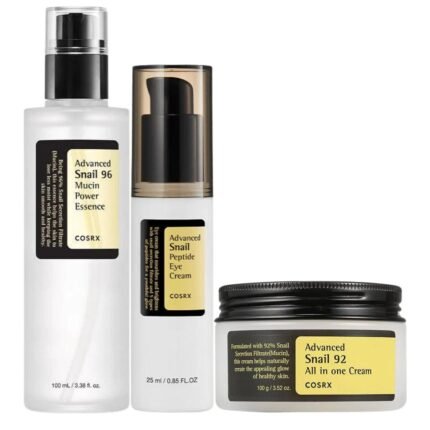 Cosrx Ultimate Snail Skincare Trio Advanced Snail 96 Mucin Power Essence, 92 All-in-One Cream & Peptide Eye Cream