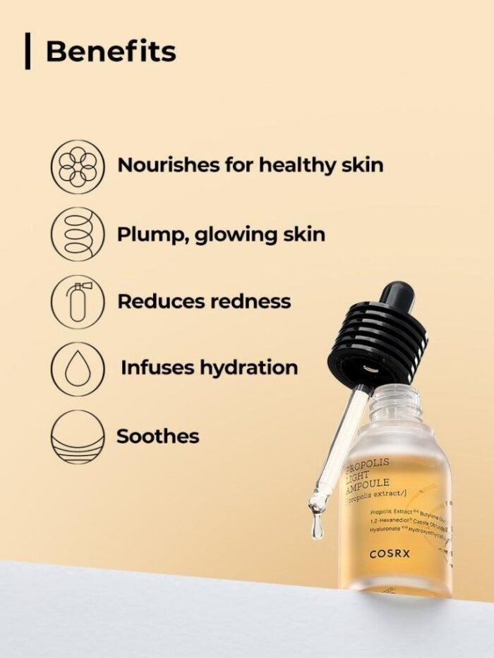 Cosrx Ultimate Propolis Radiance Trio - Full Fit Propolis Synergy Toner, Ampoule, and Light Cream Set