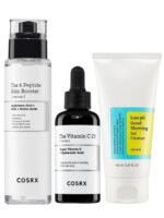 Cosrx Radiant Glow Set - The 6 Peptide Skin Booster - Vitamin C 23 Serum - Low pH Good Morning Gel Cleanser - Embrace Effortless Radiance for Your Skin