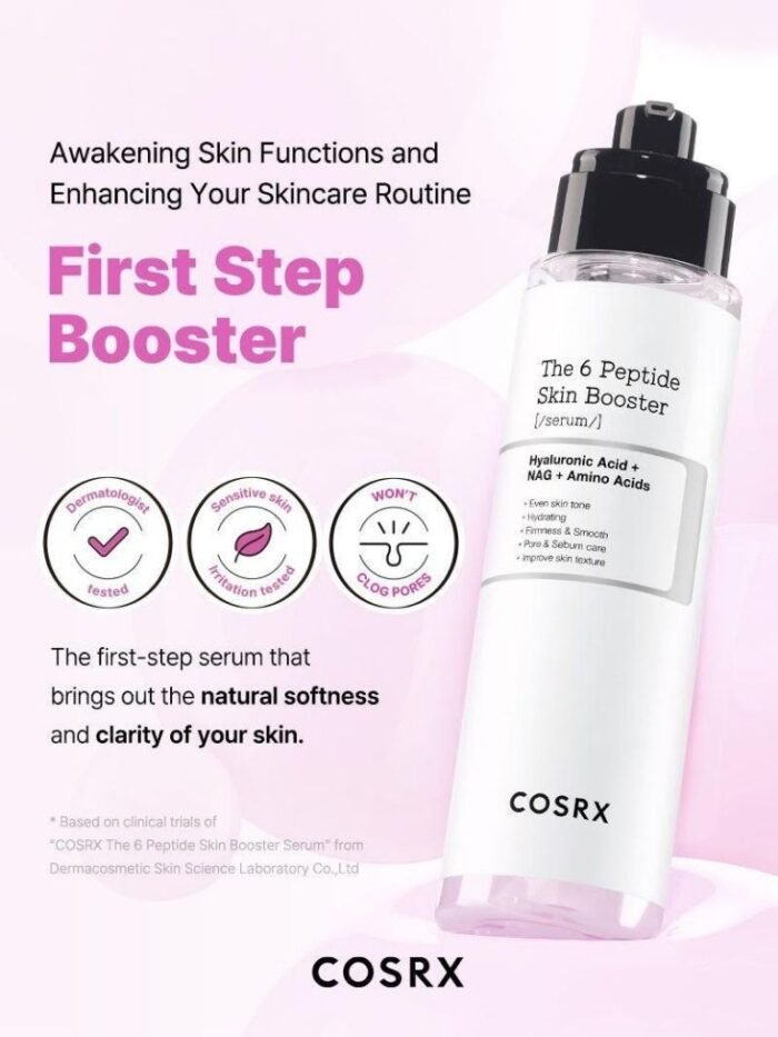 Cosrx Radiant Glow Set - The 6 Peptide Skin Booster - Vitamin C 23 Serum - Low pH Good Morning Gel Cleanser - Embrace Effortless Radiance for Your Skin