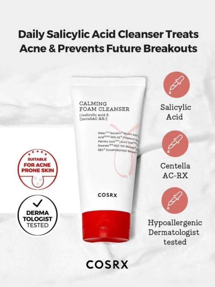 Cosrx Acne & Pore Care Set Centella Foam Calming Cleanser Power Essence 96 Niacinamide 15% - Your Ultimate Solution for Clear, Radiant Skin