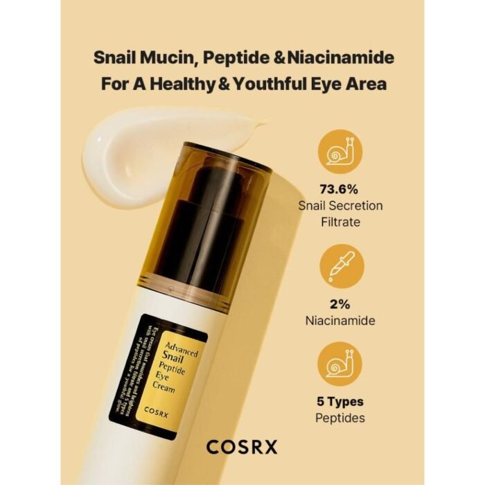 Cosrx Complete Snail Skincare Pack -Advanced Snail 96 Mucin Power Essence, 92 All-in-One Cream, Peptide Eye Cream, and Mucin Gel Cleanser