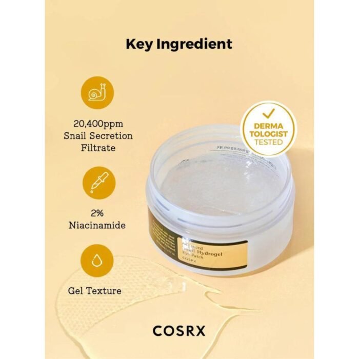 Cosrx Optimal Snail-Powered Skincare Pack Advanced Snail 96 Mucin Power Essence, 92 All-in-One Cream, Peptide Eye Cream, Gel Cleanser, and Hydrogel Eye Patch