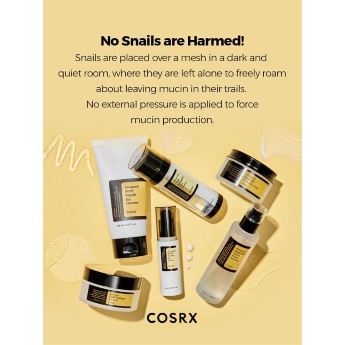 Cosrx Optimal Snail-Powered Skincare Pack Advanced Snail 96 Mucin Power Essence, 92 All-in-One Cream, Peptide Eye Cream, Gel Cleanser, and Hydrogel Eye Patch