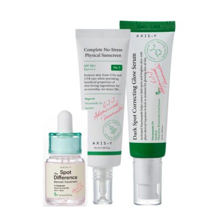 AXIS-Y Glow Renewal Trio - Spot Treatment, Dark Spot Glow Serum, and Protective Sunscreen