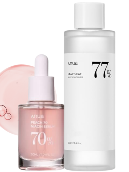 Anua Heartleaf 77% Soothing Toner I pH 5.5 & Niacinamide SerumAnua Heartleaf 77% Soothing Toner I pH 5.5 & Niacinamide Serum